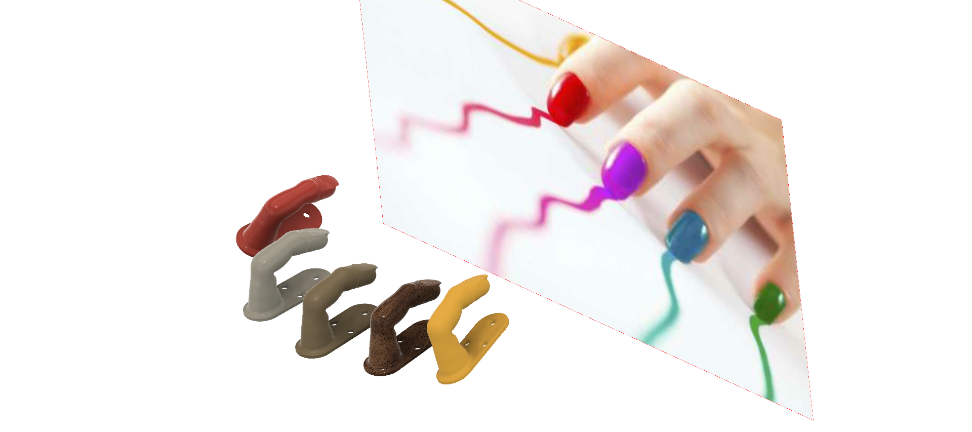 STL file Fake Fingers Model Practice Training Nail Art False Tips